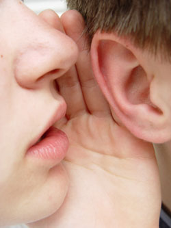 whispering a secret